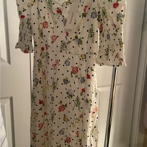 Miami Floral Polka Dot Dress